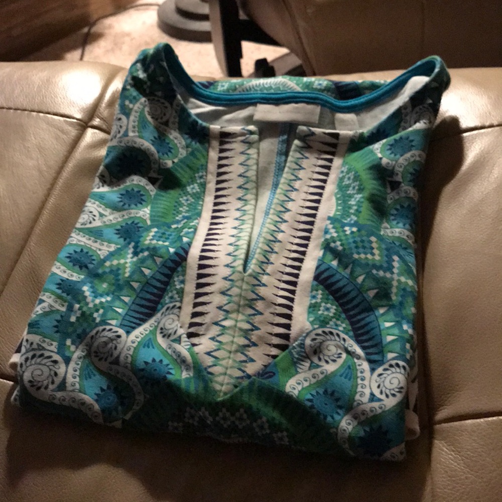 New York and Company Blue and Green Summer Dress - Picture 4 of 4